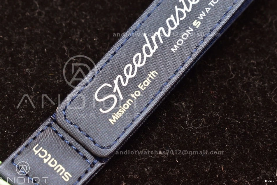 Strap Omega Nylon Earth Moonwatch to Bioceramic x on Quartz Swatch Mission 1228